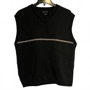 Faded Glory - V-Neck Sweater Vest - Color Gray - Men’s Size L - Cotton Blend